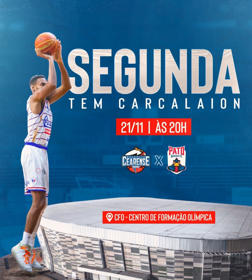 CFO recebe jogo entre Basquete Cearense e Pato Basquete pelo NBB 2019/2020  - Secretaria do Esporte