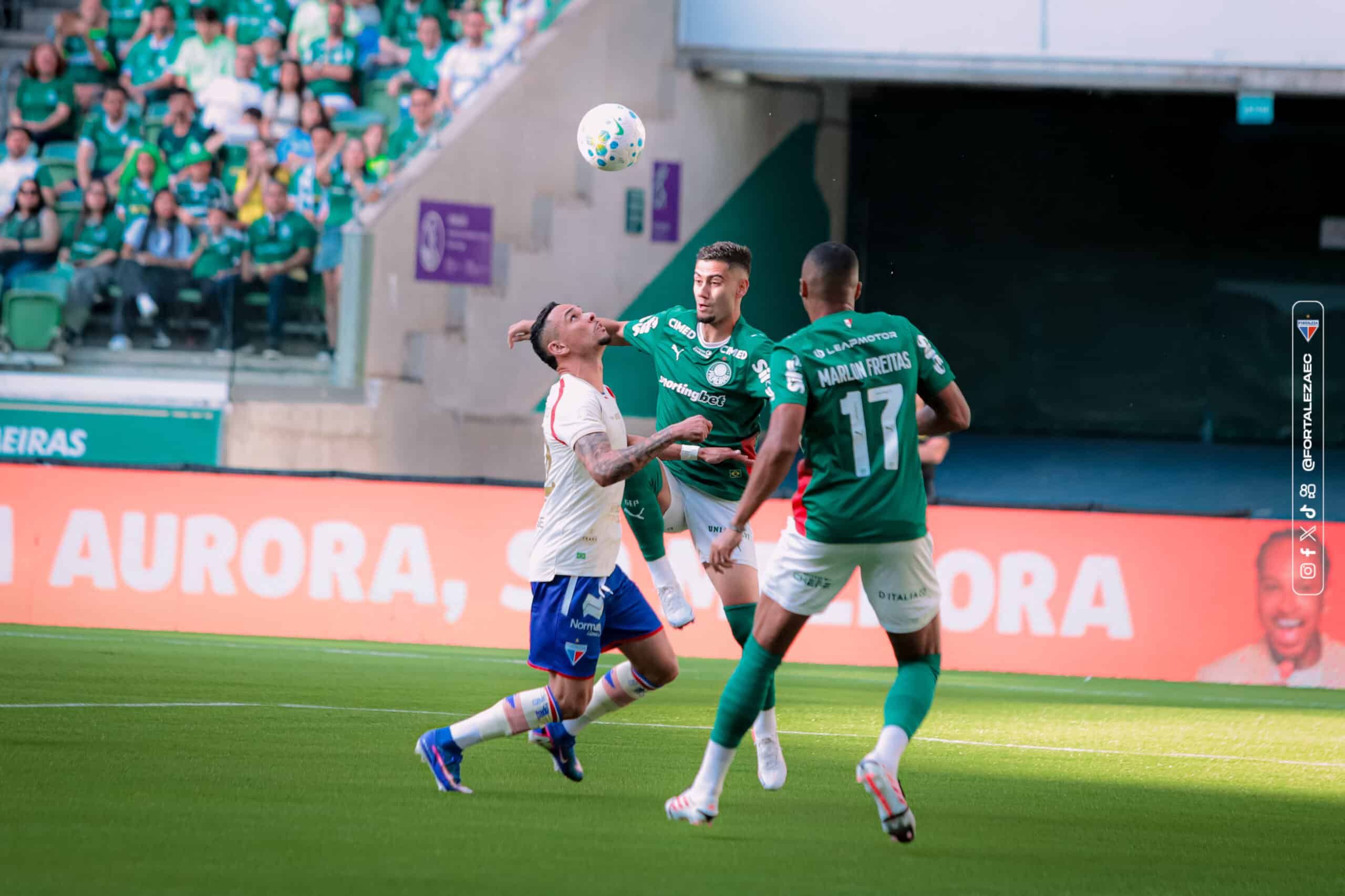 Fortaleza perde para o Palmeiras por 3 a 0 na ida das oitavas da Copa do Brasil