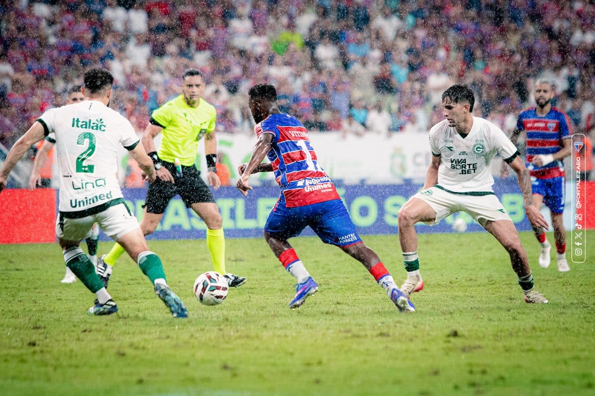 Vitinho marcou dois gols contra Goiás no último confronto.  Foto: Divulgação/Fortaleza EC
